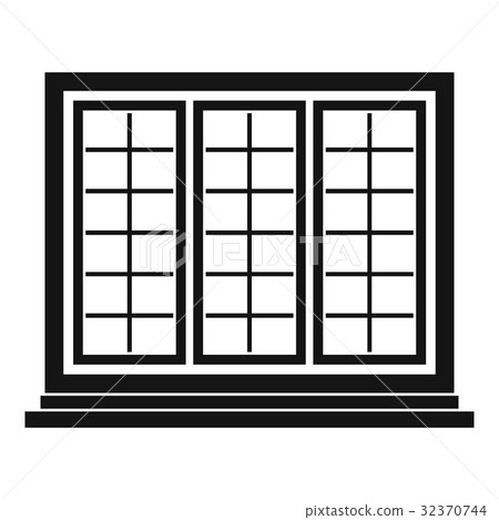Wooden tricuspid window icon simple 32370744
