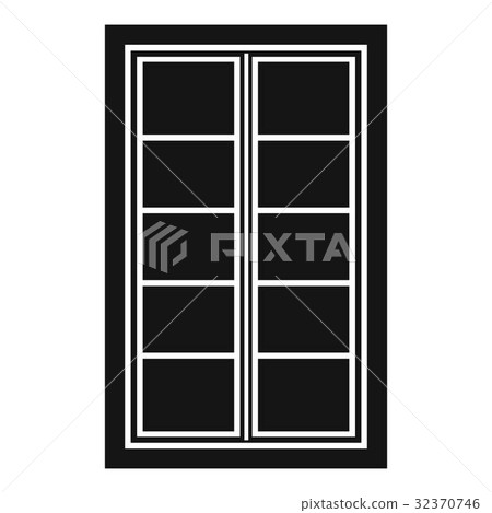 Wooden latticed window icon simple 32370746