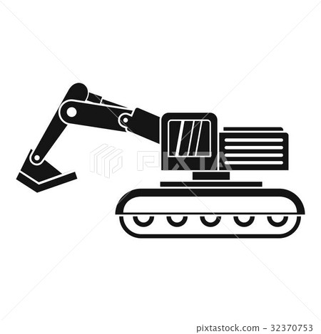 Excavator icon simple Excavator icon simple 32370753