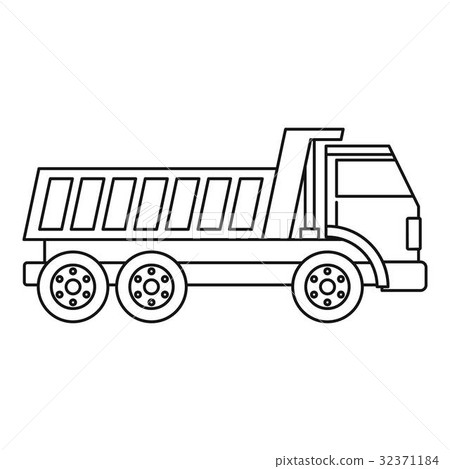 Dumper truck icon outline 32371184