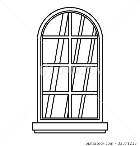 Arched window icon outline - Stock Illustration [32371218] - PIXTA