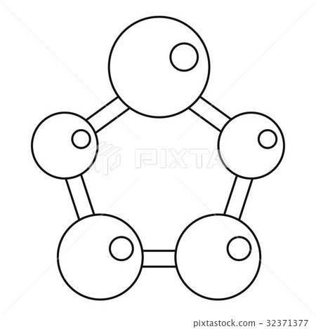 Chemical and physical molecules icon outline 32371377
