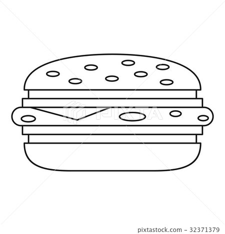 Burger icon outline 32371379