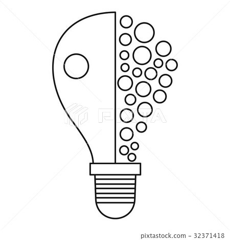 Light bulb icon outline - Stock Illustration [32371418] - PIXTA