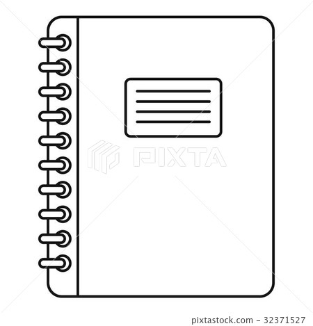 Spiral notepad icon outline Spiral notepad icon outline 32371527