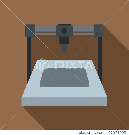 3D printer icon, flat style 3D printer icon, flat style 32371605