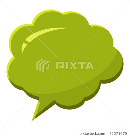 Green speech bubble icon, cartoon style - Stock Illustration [32371679 ...