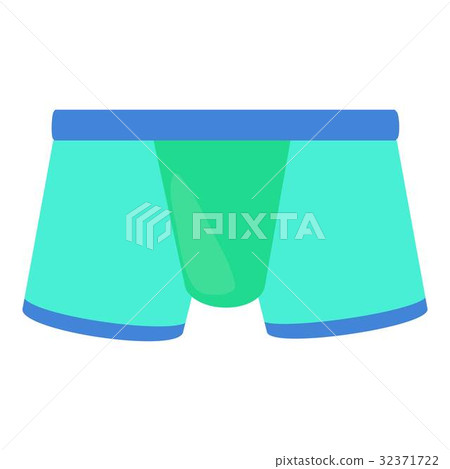 Blue men boxer briefs icon, cartoon style Blue men boxer briefs icon, cartoon style 32371722