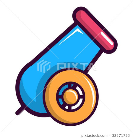 Colorful circus cannon icon, cartoon style Colorful circus cannon icon, cartoon style 32371733
