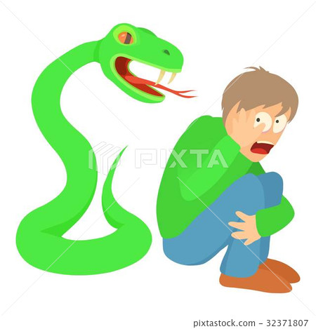 Phlegmophobia concept, cartoon illustration 32371807