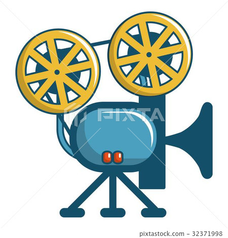 Retro cinema camera icon, cartoon style 32371998