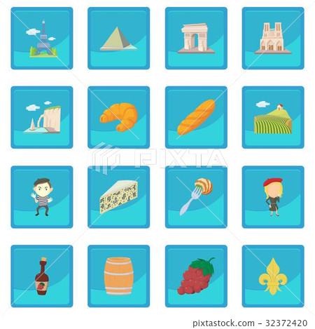 France travel icon blue app France travel icon blue app 32372420