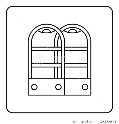 Shop security anti theft sensor gates icon outline Shop security anti theft sensor gates icon outline 32372614