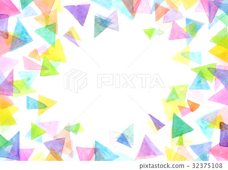 Watercolor texture Geometric pattern frame 32375108