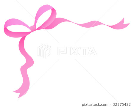 Pink ribbon twisted decoration 32375422