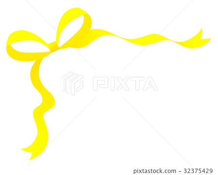 Yellow ribbon twist ornament - Stock Illustration [32375429] - PIXTA