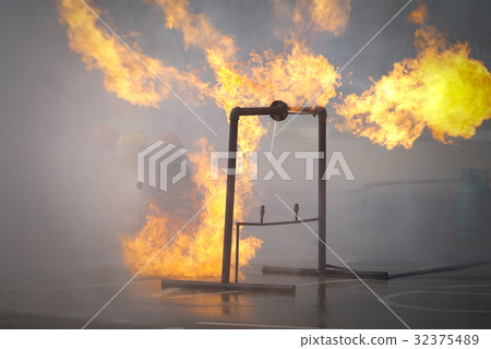 Fire flame texture background. 32375489
