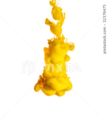 Ink swirl in water isolated on white background Ink swirl in water isolated on white background 32376475