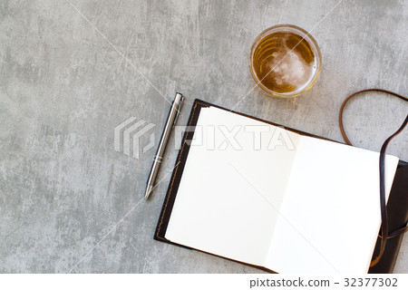 Notebook and beer 32377302
