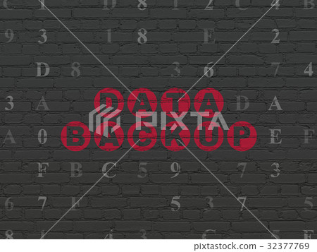 Data concept: Data Backup on wall background 32377769