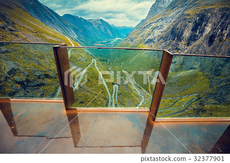 Panoramic view of the Trollstigen Road 32377901