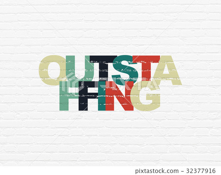 Finance concept: Outstaffing on wall background 32377916