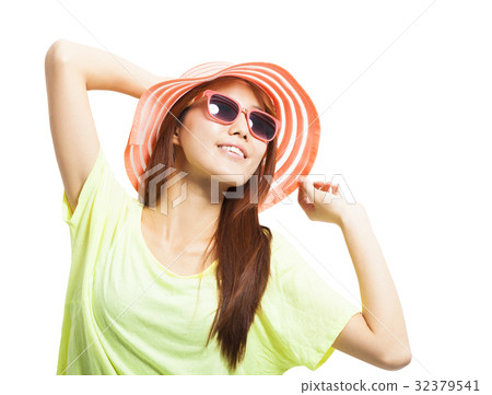 close-up of fashionable young woman 32379541