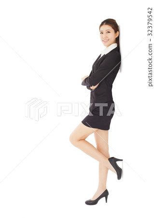 young businesswoman standing and across arms 32379542
