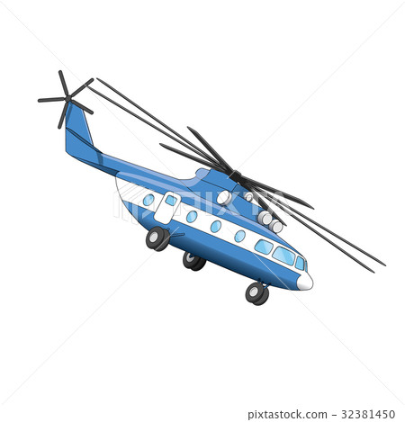 Helicopter on a white background 32381450