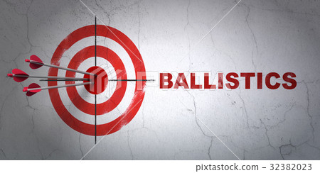 Science concept: target and Ballistics on wall Science concept: target and Ballistics on wall 32382023