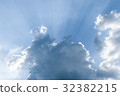 blue sky background with tiny clouds 32382215