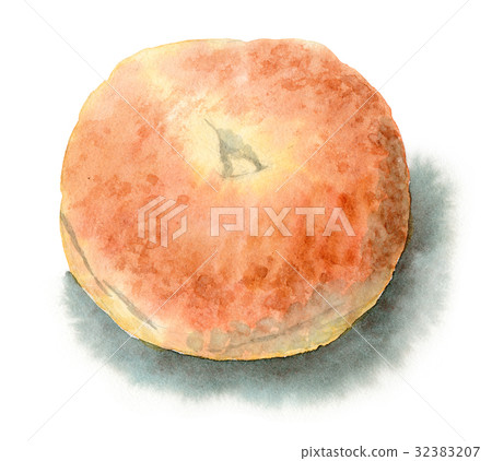 1 analog watercolor plain bagel 32383207