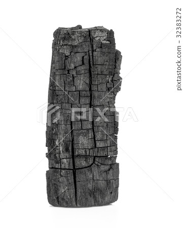 Natural wood charcoal Isolated charcoal 32383272