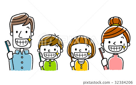 Family: tooth brush, teeth clean - Stock Image - Everypixel