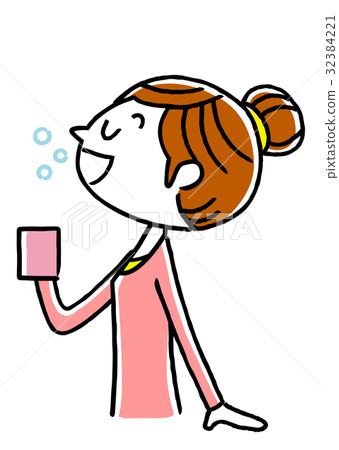 女人：漱口 32384221