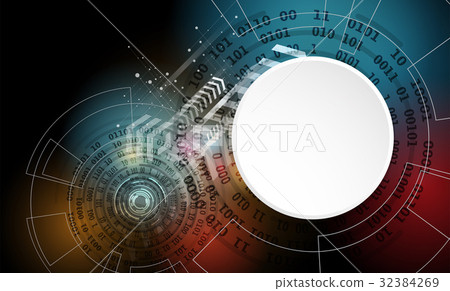 Digital technology world. Business virtual concept 32384269