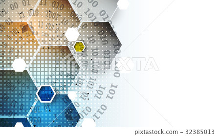 Abstract hexagon background. Technology polygonal 32385013
