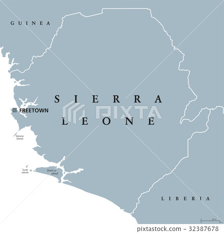 Sierra Leone political map 32387678