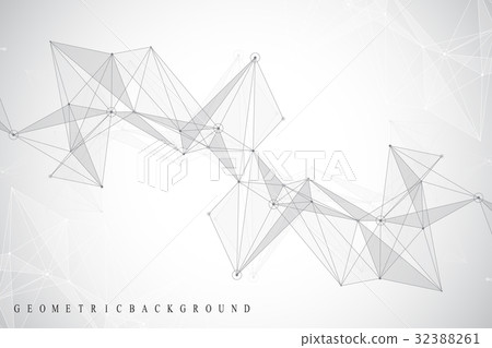 Geometric abstract background with connected line Geometric abstract background with connected line 32388261
