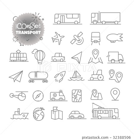 Web and mobile app outline icons set 32388506