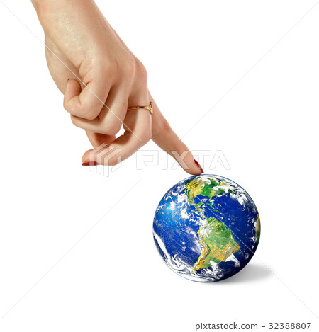 hand and planet Earth hand and planet Earth 32388807
