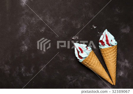 blue ice cream 32389067