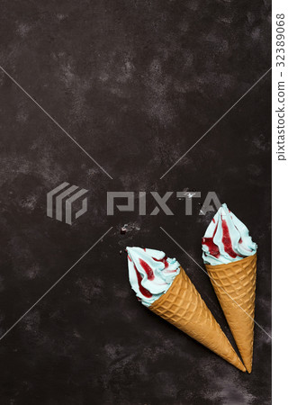 blue ice cream 32389068