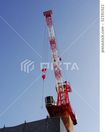 建築施工現場起重機 32391922