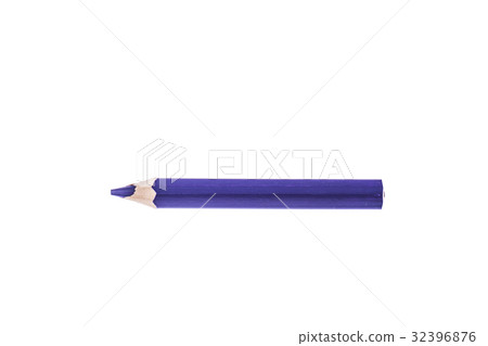 One colored Blue pencil isolated on white One colored Blue pencil isolated on white 32396876