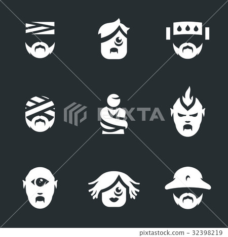 Vector Set of Nuthouse people Icons. 32398219