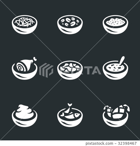 Vector Set of Food plate Icons. Vector Set of Food plate Icons. 32398467
