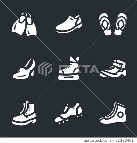 Vector Set of Footwear Icons. Vector Set of Footwear Icons. 32398491