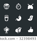 Vector Set of Fast Eating Icons. 32398493