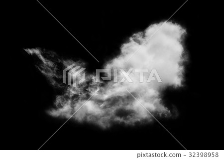 Textured cloud,isolated on black background Textured cloud,isolated on black background 32398958